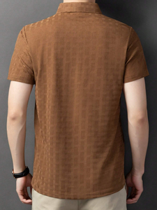 Camiseta Polo informal de verano para hombre, camiseta Polo de punto de manga corta, Impresión de logotipo personalizado para hombre - Product Image 2