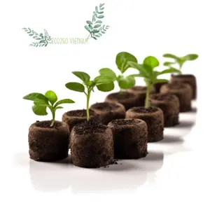 100% Real Natural Coco Coir Grow Pellets Create Nutrient Soil For Plant, Flower With Cheap Price From Eco2go Vietnam