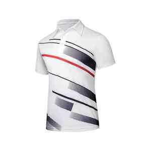 Polo de sublimación para hombre, tejido de poliéster, transpirable, textura suave y cómoda, ajuste de secado rápido, adecuado para gimnasio o ropa de trabajo - Product Image 1