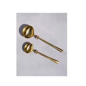 Juego de utensilios de servidor de ensalada de diseño fabuloso con mango de resina multicolor cuadrado LARGO DE Metal pulido a mano de acero inoxidable de lujo - Product Image 6