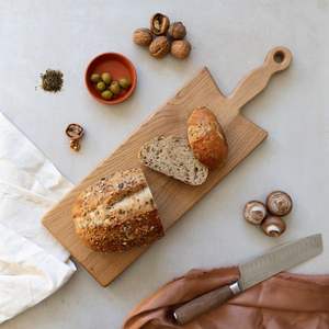 Juego de Tablas de Cortar de Madera con Soporte - Tablas de Cocina de Madera Dura Natural con Mango, Tabla de Charcutería y Servir de Grado Profesional - Product Image 4