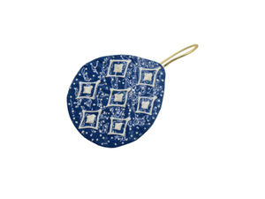 Joyería elegante de alta calidad, acabado dorado mate, pintura a mano, pendiente de diseño Pottary en Color azul para niñas y mujeres - Product Image 3