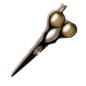 Ciseaux de coupe de cheveux de barbier acier inoxydable enduit de couleur noire fait ciseaux de Salon professionnel pour la beauté - Product Image 4