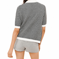 Vente en gros de pulls pour femmes en viscose et nylon, cardigan en tricot jacquard, coupe ajustée, polyvalent et tendance