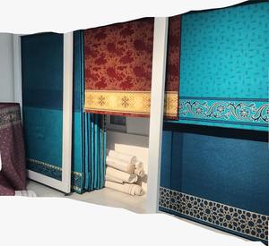 Tapis Adiva tissé à la machine, motif floral moderne, à poils longs, avec envers en jute, fabriqué à Gaziantep, pour salon, en polyester - Product Image 1