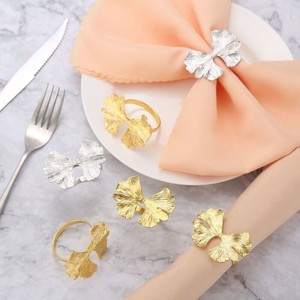 Sturdy Metal Butterfly Napkin Holder with Rust-Resistant Gold Coating Elegant Design for Home and Restaurant - Product Image 1