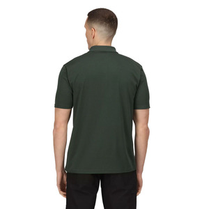 Polo básico de algodón verde profundo para hombre hecho en fábrica a la venta Polo al por mayor para hombre a precios razonables - Product Image 2