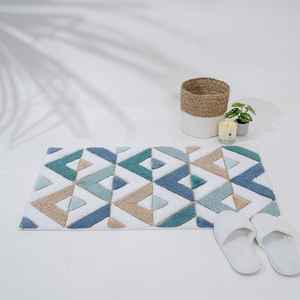 Tapis de bain de luxe en pur coton tapis de sol de salle de bain touffeté de qualité plus douce longue durée fabriqué à la machine prix de gros ITHL Design - Product Image 2