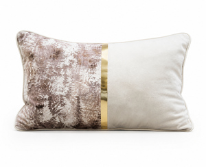 Housse de coussin décorative noire en jacquard patchwork brodée avec fermeture éclair - Product Image 4