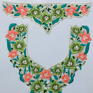 Tissu de dentelle à broderie florale de haute qualité pour vêtements et robes Garniture en dentelle brodée personnalisée en gros pour robe de mariée - Product Image 1