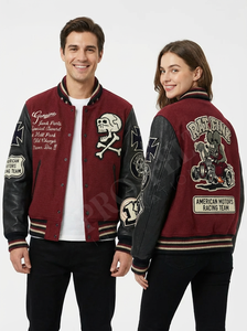 Causal Wear Custom Clothing Manufacturer Embroidery Chenille Patches Letterman Varsity Jackets Collage Baseball jacket for men - Product Image 4