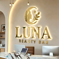 Enseigne LED personnalisée pour entreprise, enseigne pour logo d'entreprise, salons de beauté, enseigne lumineuse LED, enseigne à lettres LED, enseigne LC