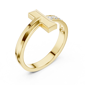 Anillo de Tenis de Diamantes Cultivados en Laboratorio en Oro Amarillo de 14k con Engaste de Puntas y Corte Brillante Redondo para Boda, Compromiso o Aniversario - Product Image 2