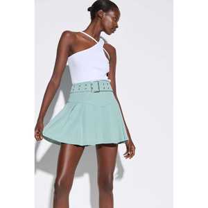 Falda con volantes y cinturón - Product Image 3