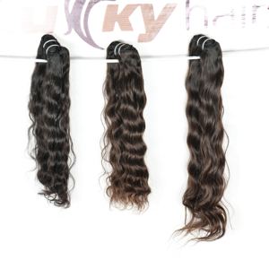 Naturel Remy brut non transformé vietnamien cheveux en vrac lâche vague profonde Style Super Double dessiné ondulé noir faisceaux en gros vierge - Product Image 3