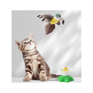Jouet pour chat à piles avec tête d'oiseau rotative - Jouet interactif pour animaux de compagnie qui attire l'attention - Product Image 1