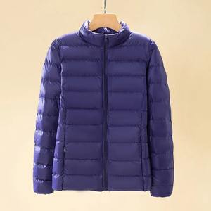 New Women Down Jacket Ultralight Collarless Duck Down Korean Coat Portable Female <b>Padded</b> Parkas O-<b>Neck</b> Puffer Overcoat - Product Image 3