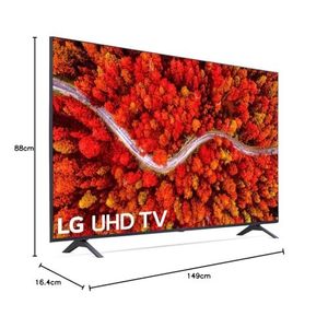 Téléviseur intelligent 4K de 55 pouces avec compatibilité HDR, rétroéclairage LED, interface Wi-Fi, fonctionnalités audio et de jeu, définition HD - Product Image 1