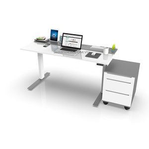 Escritorio Gamer Ajustable SMARTDESK en Gris, Construcción Metálica Resistente - Product Image 1
