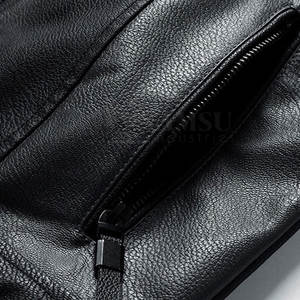 2024 moda de invierno de alta calidad Slim Fit transpirable piel de oveja chaqueta genuina para hombre elegante longitud larga Reversible nuevo - Product Image 6