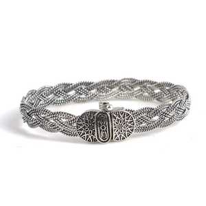 Bracelet Telli Orgu à 3 niveaux en argent sterling 925 couleur bordeaux avec Bilezik pour cadeau - Product Image 2