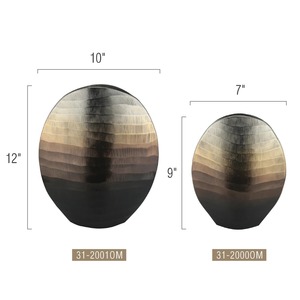 แจกันดอกไม้โลหะขัดเงาแบบโบราณสำหรับตกแต่งบ้านการตกแต่งโต๊ะการตกแต่ง - Product Image 6