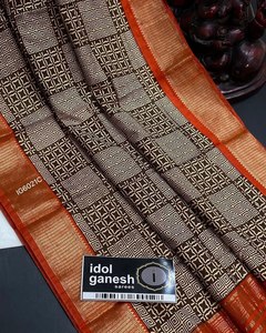 Peso ligero suave Assami Pattu tejiendo borde Jari junto con hermosa blusa - Product Image 3