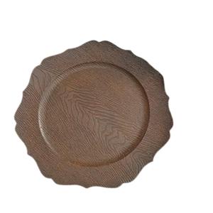 Assiette de présentation en bois de manguier sculptée à la main avec motif floral, sous-assiette décorative pour table à manger, fournisseur en gros de décoration intérieure - Product Image 6