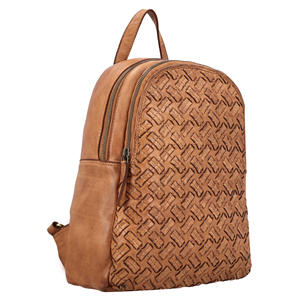 Sac à dos unisexe de haute qualité en cuir tressé tissé à la main, sac à dos unisexe pour les voyages et les études - Product Image 2