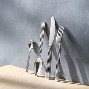 Ensemble de couverts en acier inoxydable poli miroir, service d'argenterie, couteaux et cuillères à manche rond - Product Image 5