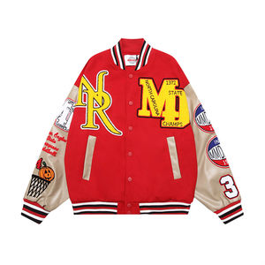 Chaqueta universitaria con letras bordadas y logotipo personalizado para hombre, chaqueta universitaria con letras bordadas y logotipo personalizado al por mayor - Product Image 3