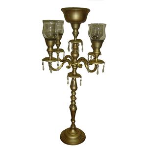 Decoración interior y exterior para el hogar, soporte de luz para velas de fiesta de boda, acabado plateado, portavelas de 5 brazos de Metal alto, Navidad - Product Image 4