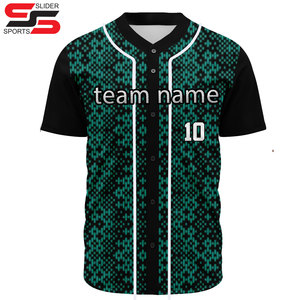 Camiseta de béisbol impresa sublimada personalizada 100% poliéster color personalizado - Product Image 1