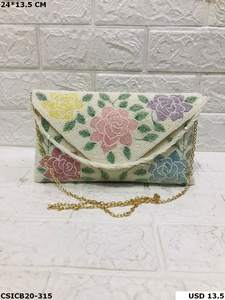 Pochette de soirée en cristal faite à la main pour femmes nuptiale mariage soirée pierre - Product Image 3