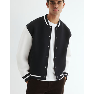 Vestes de baseball pour hommes, vestes bomber, coupe-vent, revêtement sport, logo personnalisé, vestes uniformes doublées de polaire de haute qualité, vente en gros - Product Image 1