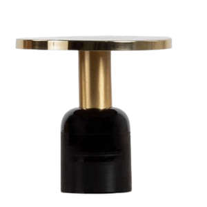 Table d'appoint de canapé en métal moderne poli or contemporain avec revêtement en poudre pour meubles de salon décoration intérieure Table d'appoint - Product Image 6