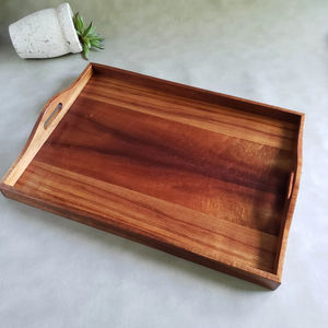Bandejas de madera de tendencia Proveedor mayorista Acabado brillante Bandeja de servicio hecha a mano antigua para restaurantes y uso diario a bajo precio - Product Image 2