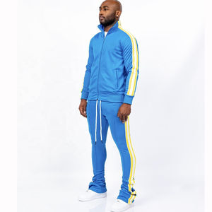 ชุดวอร์มกางเกง100% ผ้าโพลีเอสเตอร์มีเชือกยาวและสเวตสูทแจ็กเก็ตชุดวอร์มสำหรับผู้ชาย - Product Image 3