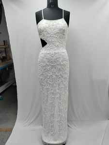 Elegante vestido de noche de malla polivinílica antiestático sin mangas para mujer con correas bordadas y perlas sin ABALORIOS - Product Image 5