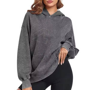 Sudadera con capucha transpirable impermeable de algodón de rizo francés de gran tamaño de invierno para hombre hecha en Pakistán - Product Image 5