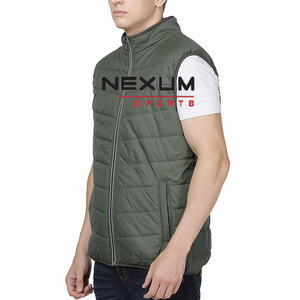 Chaqueta de burbuja sin mangas con chaleco acolchado de algodón para ropa de invierno, chaleco acolchado personalizado ligero para hombre - Product Image 6