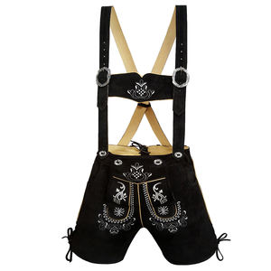 100% High Quality Bavarian Ladies Trachten Embroidered Genuine <b>Leather</b> Lederhose <b>Shorts</b> Breathable <b>Women's</b> Lederhosen - Product Image 1