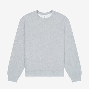 เสื้อสเวตเตอร์ผ้าฟลีซสำหรับผู้ชายเสื้อสเวตเชิ้ตสำหรับผู้ชายทรงโอเวอร์ไซส์ผ้าคอตตอน100% ปักดีไซน์เรียบสำหรับฤดูหนาว - Product Image 4