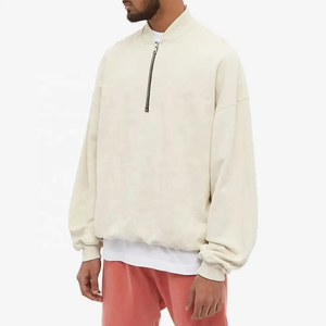 Vente en gros de sweatshirts personnalisés pour hommes impression et broderie de logo personnalisé grand poids style décontracté fermeture éclair sweats à capuche de haute qualité - Product Image 6