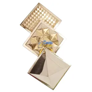 पीतल वास्तु पिरामिड डिजाइनर वास्तु पिरामिड धातु शिल्प पीतल 3 चरण वास्तु में Yantra पिरामिड