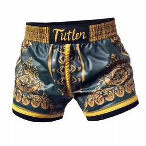 <b>Men</b> Gym <b>Shorts</b> MMA Boxer <b>Shorts</b> BJJ Fight <b>Shorts</b> Side Split <b>Leopard</b> Customize <b>Printed</b> Sublimation Design & OEM Logo - Product Image 2