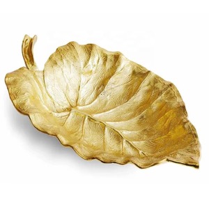 Vente à chaud de plat de service en métal au design de feuille de chêne bol en aluminium pour salade de noix et cuisine disponible au prix de gros - Product Image 2