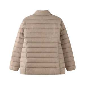 Veste d'hiver matelassée pour homme, col montant, logo sur le devant, décontractée, tissu en toile épais, coupe-vent, veste d'extérieur - Product Image 3