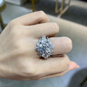 lab grown 14k White Gold Iced Out Custom VVS Moissanite Brilliant Cut for <b>Men</b> Women High Quality VVS Moissanite Diamond <b>Ring</b> - Product Image 6