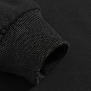 Wholesale <b>Mens</b> & Womens Half-Zip Hooded Sweatshirt Black/<b>Pink</b> Accents Contrast Lining Adjustable Drawstring Hood Kangaroo Pocket - Product Image 5